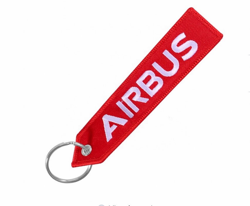 Fix Fly Travel Red Airbus Tag Keychain