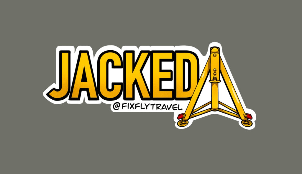 Yellow Jacked Fix Fly Travel Sticker
